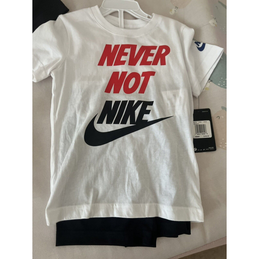 Nike boys size 4 matching set short and T-shirt NWT Never Not Nike New Outfit